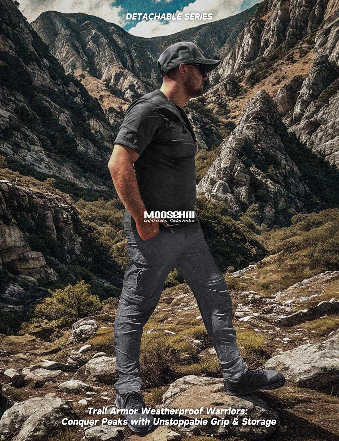 Moosehill Men's Hiking Pants: Convertible Quick-Dry