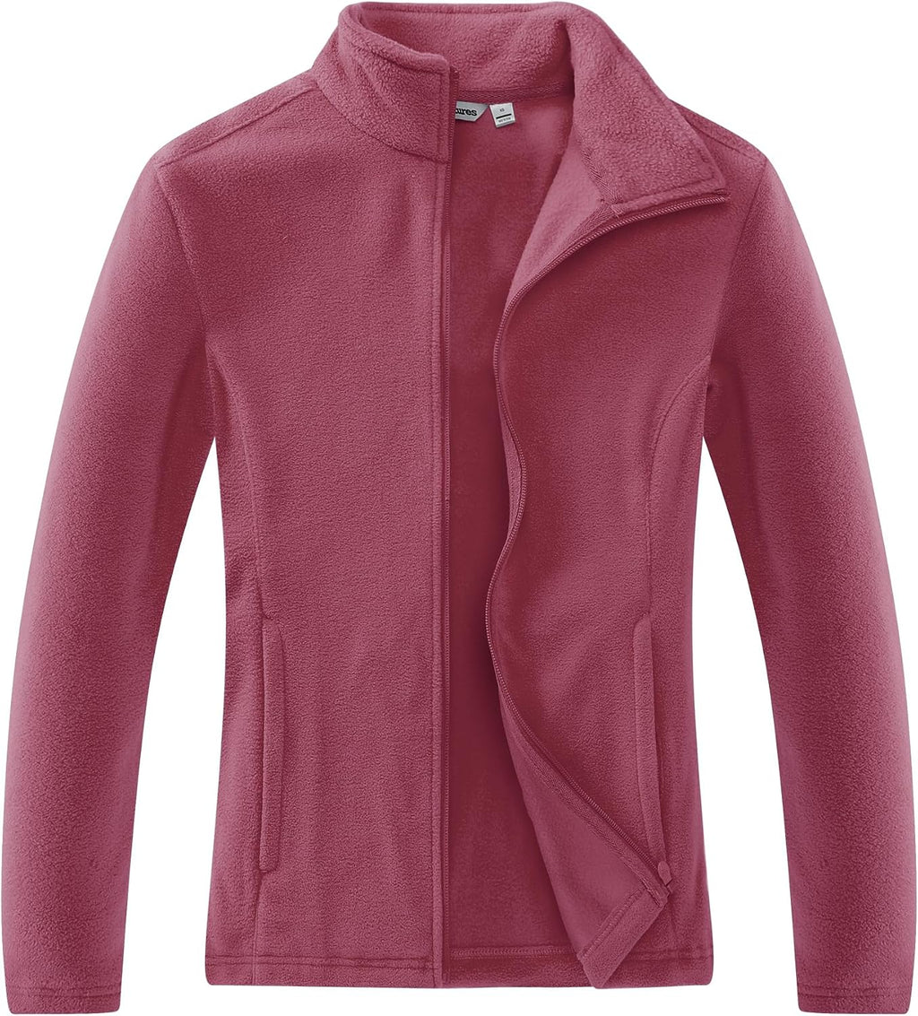 Outdoor Ventures Women's Lightweight Warm Polar Fleece Jacket Zip Up