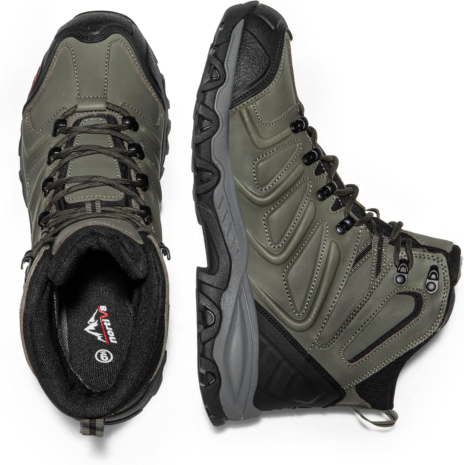 NORTIV 8 Men's Ankle High Waterproof Hiking Boots