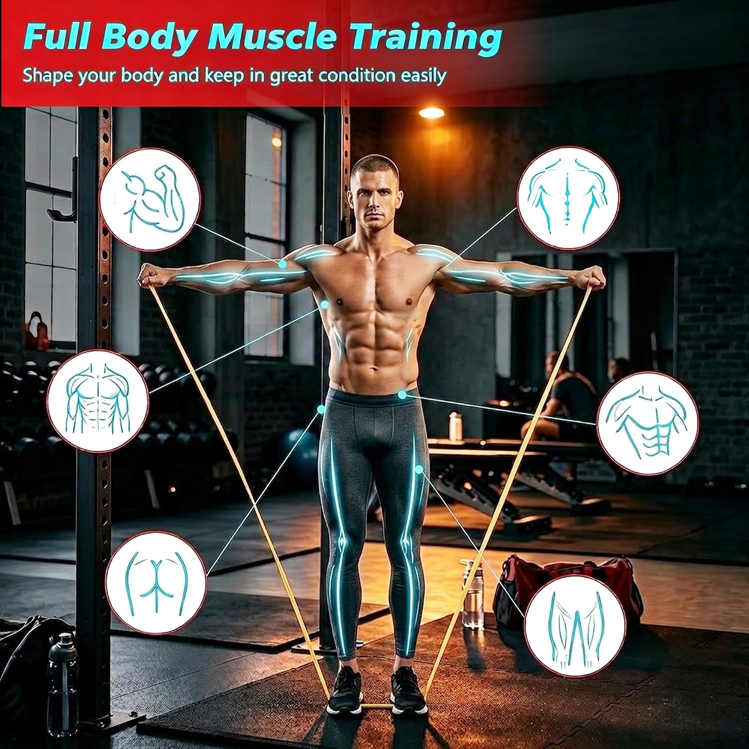 Resistance Bands for Working Out, 4-Level Pull Up Assistance Bands