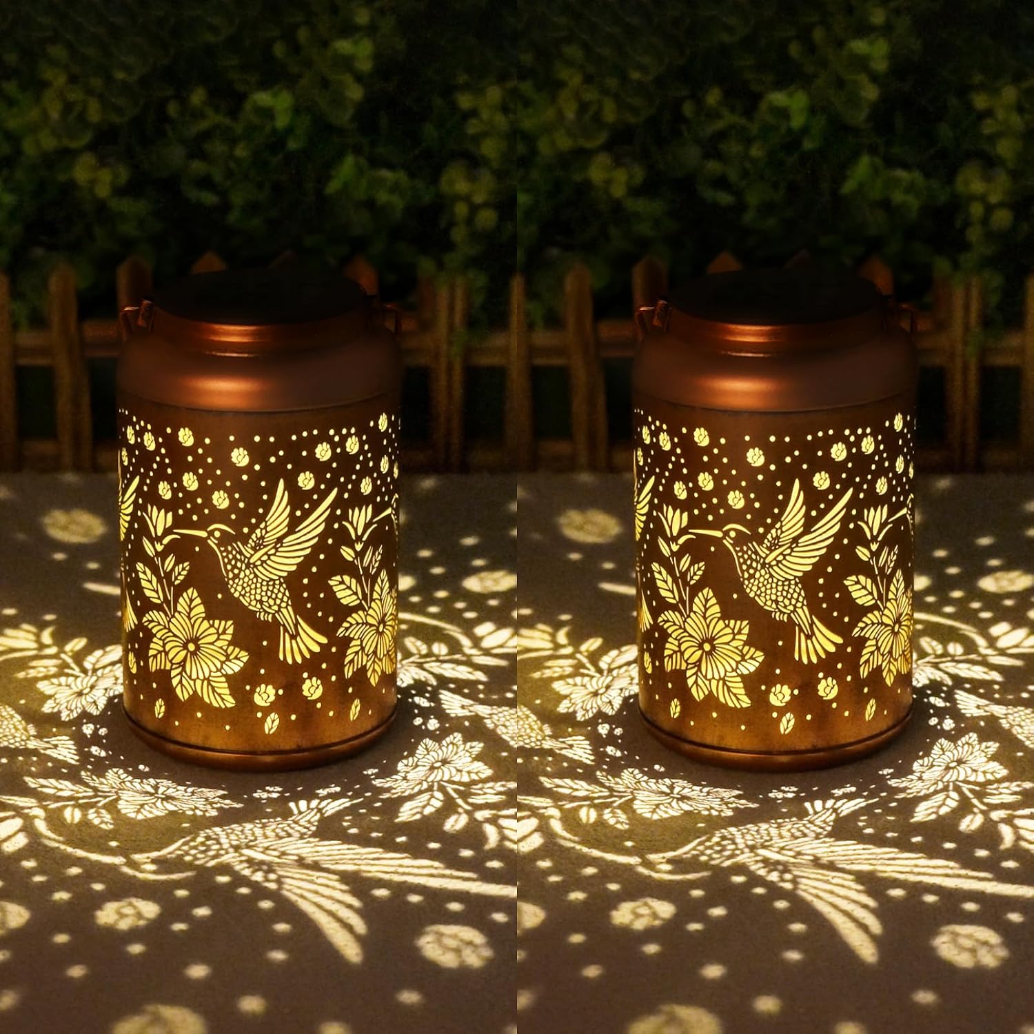 Cawalap Birthday Day Gifts for Women, Hummingbird 2 Pack Solar Lanterns