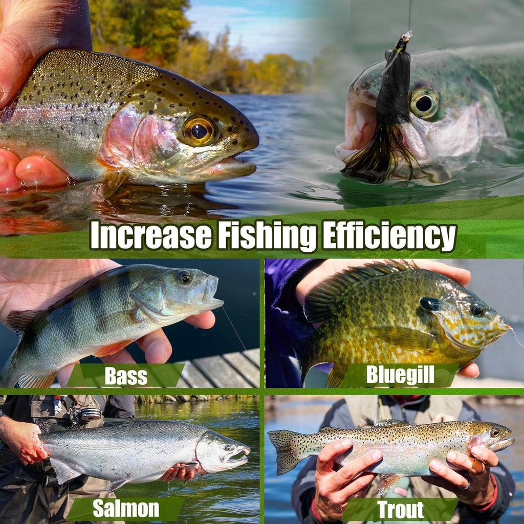 80 pcs YDIUDL 3rd Gen Fly Fishing Flies Kit, Hand-Tied Dry Flies