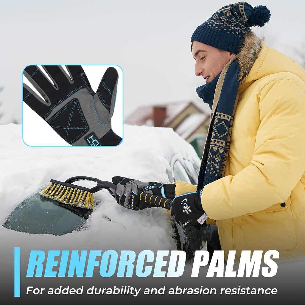 HANDLANDY Winter Work Gloves, 3M Thinsulate Waterproof Insulated Glove for Men Women