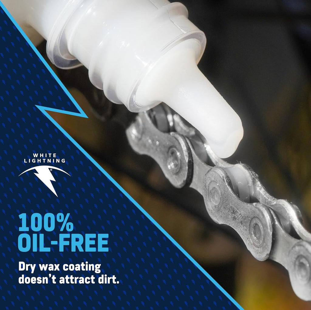 White Lightning Clean Ride Self-Cleaning Wax Chain Lubricant 32 fl oz
