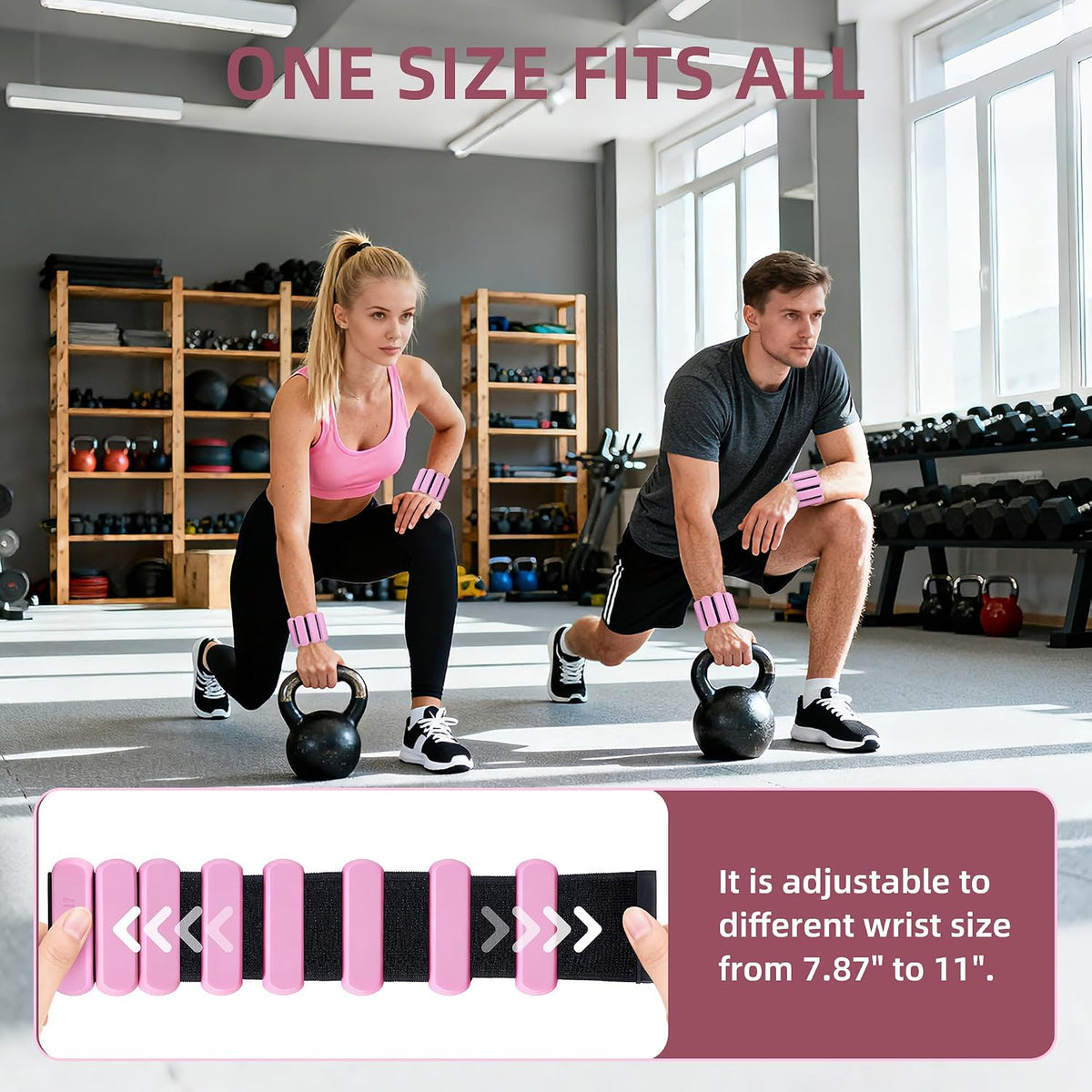 Wrist Ankle Weights for Women Men, Arm & Legs Weights, 2lbs/Pair