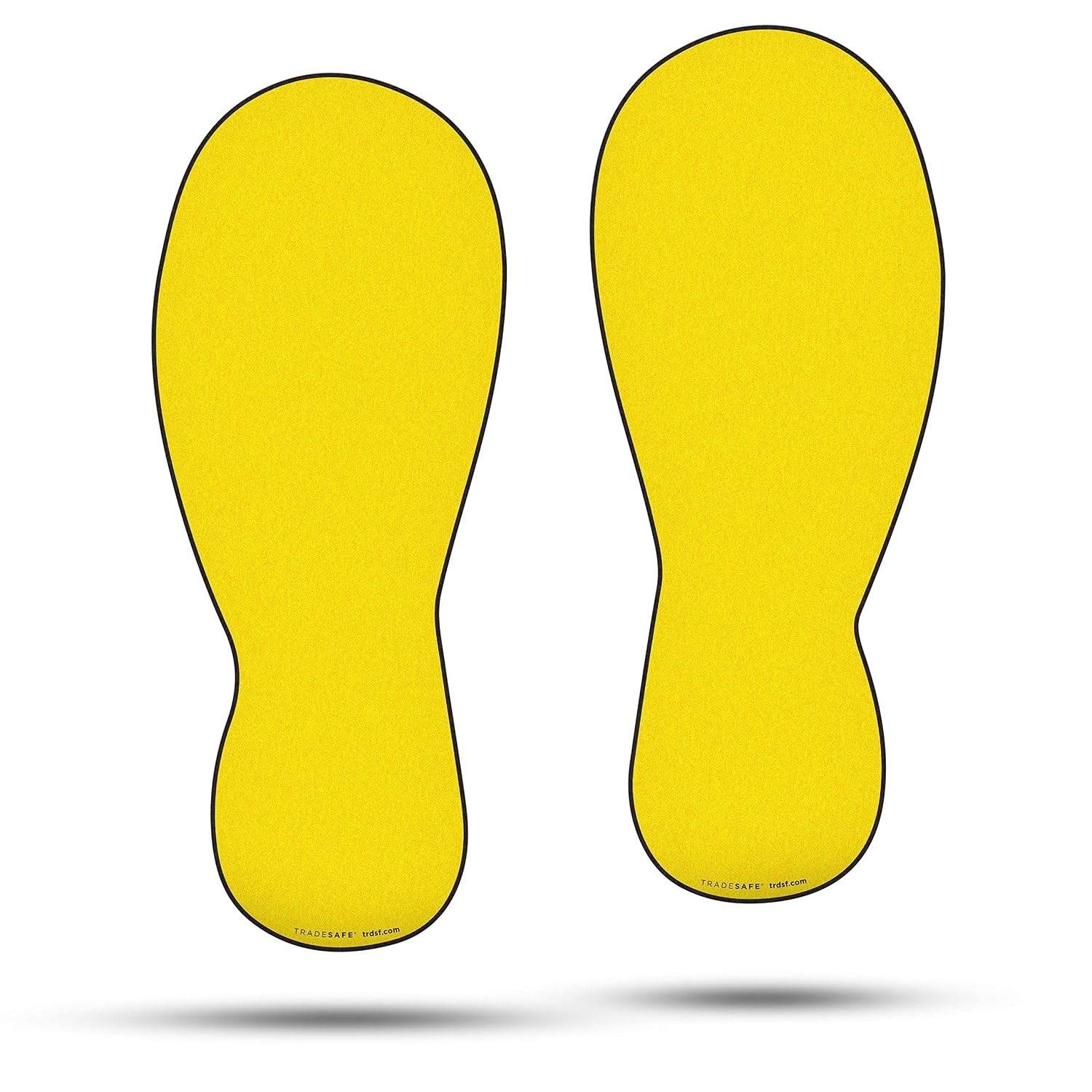 TRADESAFE Footprint Cutouts Anti-Slip Floor Stickers - 10 Pairs Foot Placement Stickers, Peel and Stick Adhesive Vinyl Foot Print Decals, ANSI-Compliant, 10 Inches Size