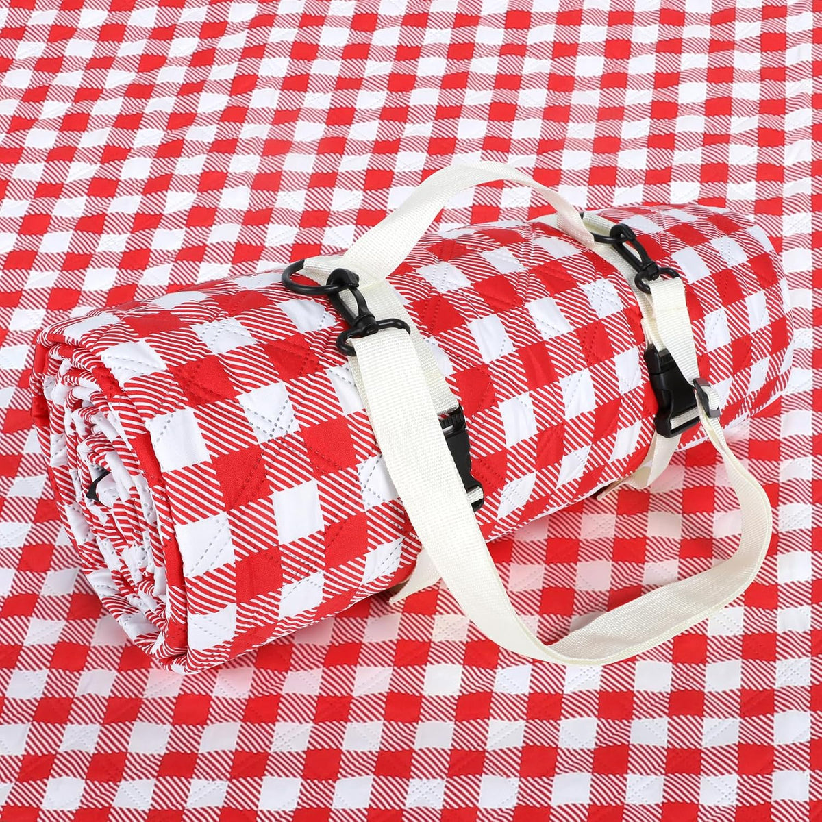 Big Picnic Blankets Beach Blanket Waterproof Sandproof, 80''x80'' Giant 5-Layer Outdoor Camping Blanket Rug Easily Foldable Picnic Mat for Grass, Hiking, Travel, Concerts, Indoor