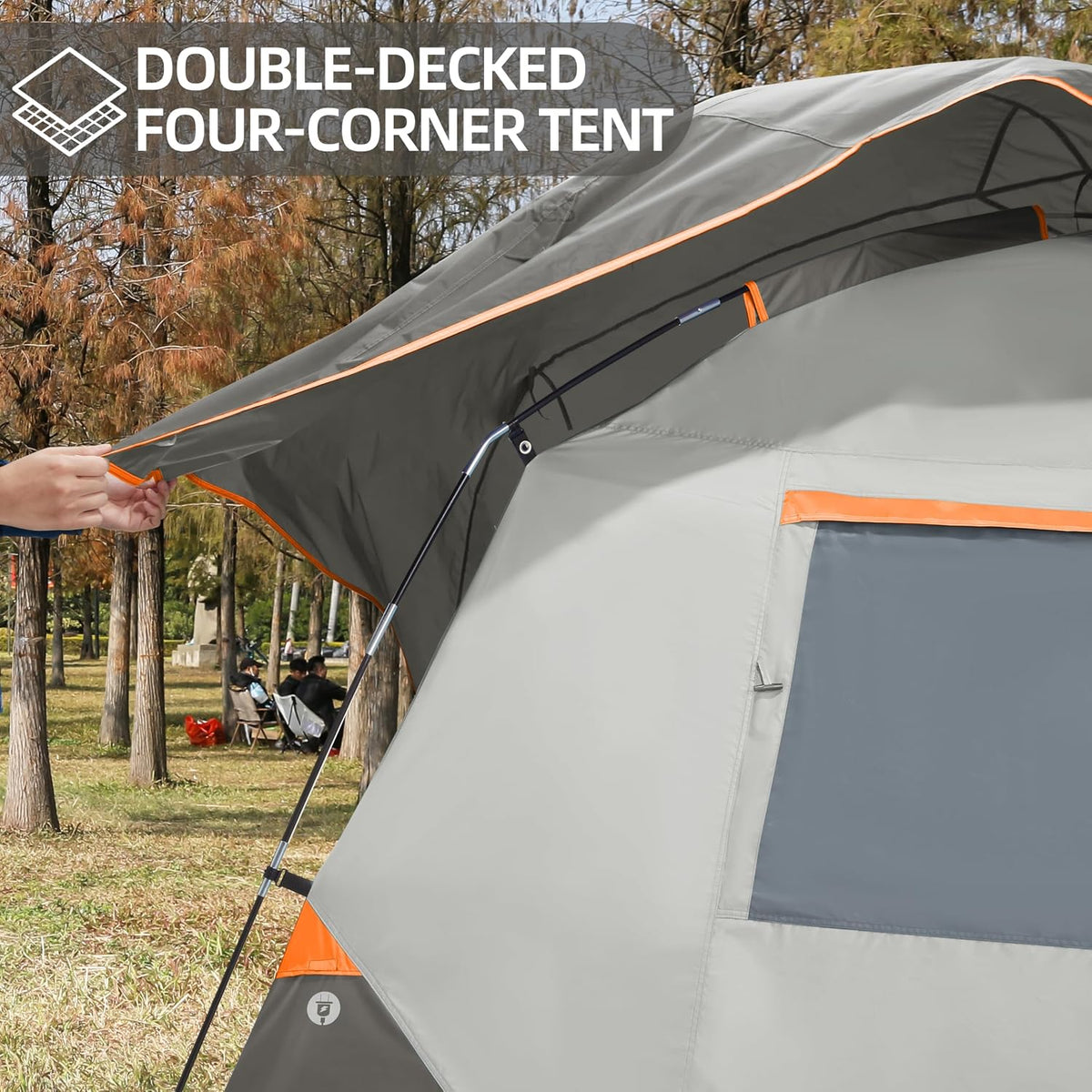 CAMEL CROWN Tents for Camping 4/8 Person Waterproof Tent Quick Setup Folding Outdoor Backpacking Tents Family Hiking