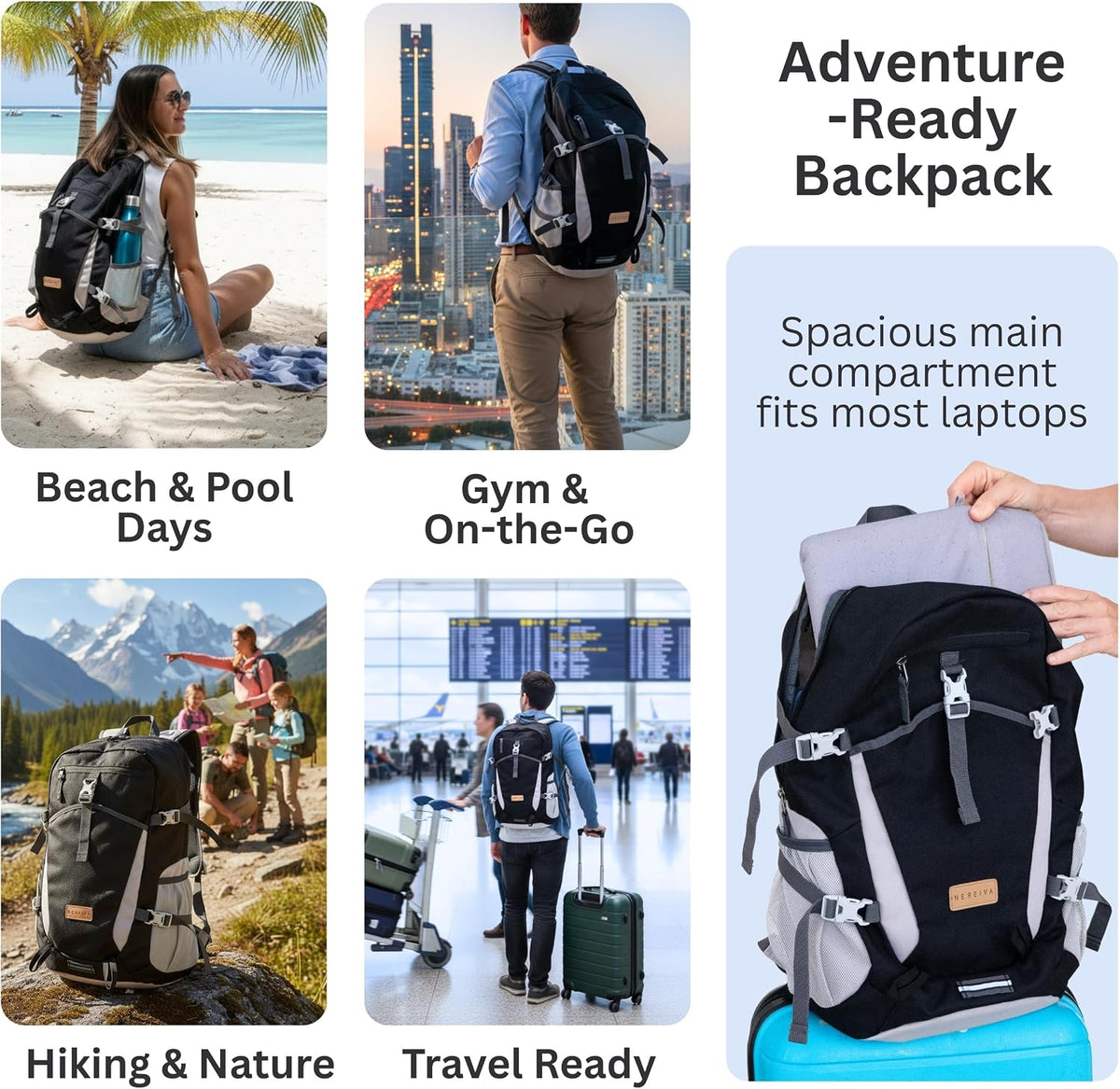 Voyage -35L Waterproof Foldable Outdoor Travel Backpack Packable Rain Cover