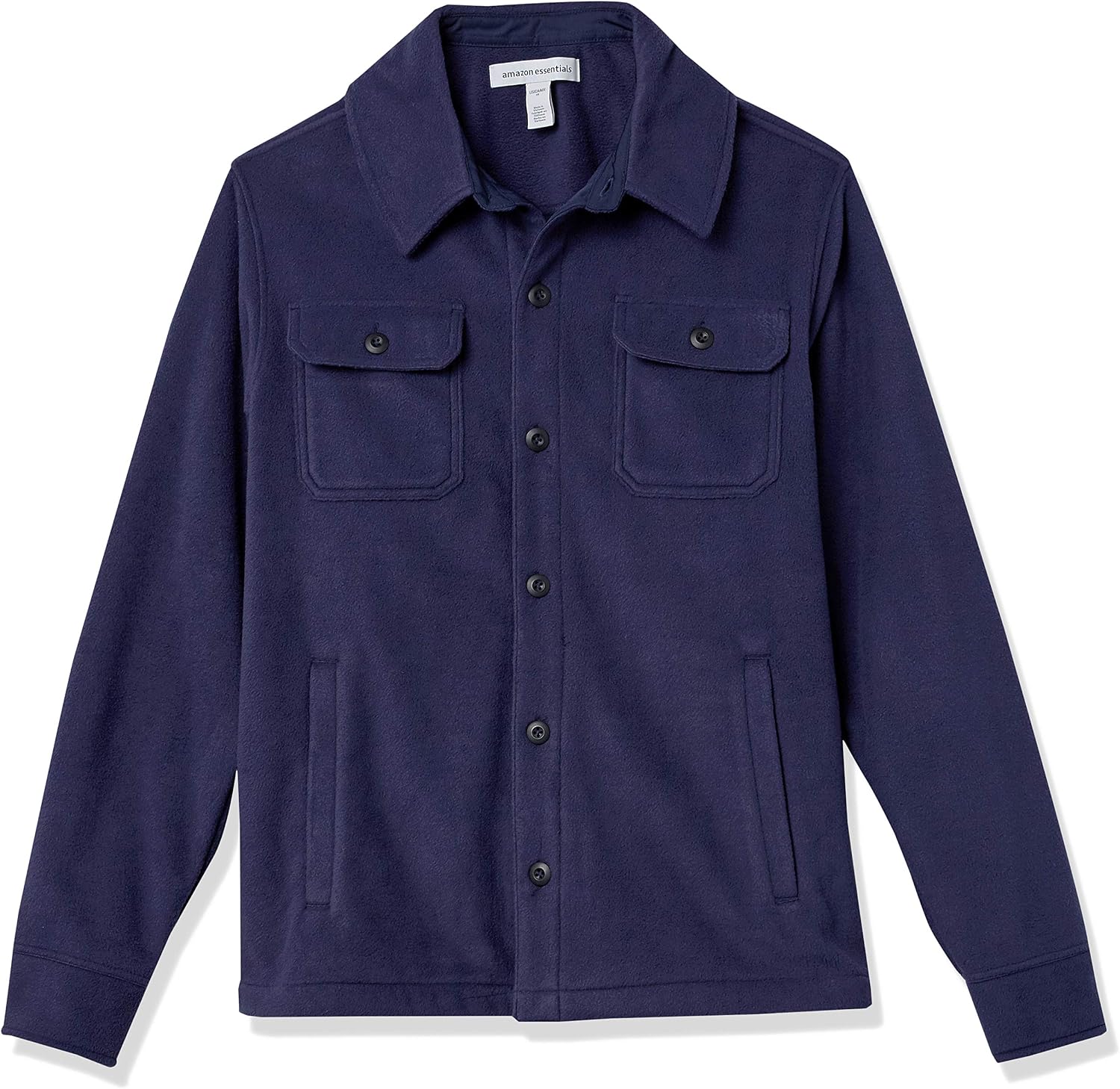 Amazon Essentials Men's Long-Sleeve Polar Fleece Shirt Jacket for Winter, Jackets