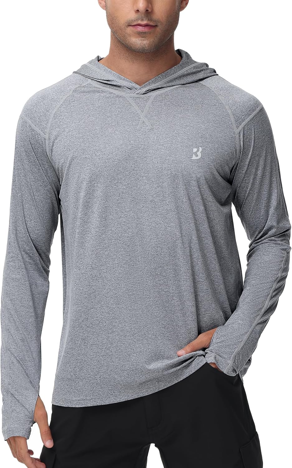 Roadbox Men's UPF 50+ Fishing Shirts, Long Sleeve UV Sun Protection Hoodie