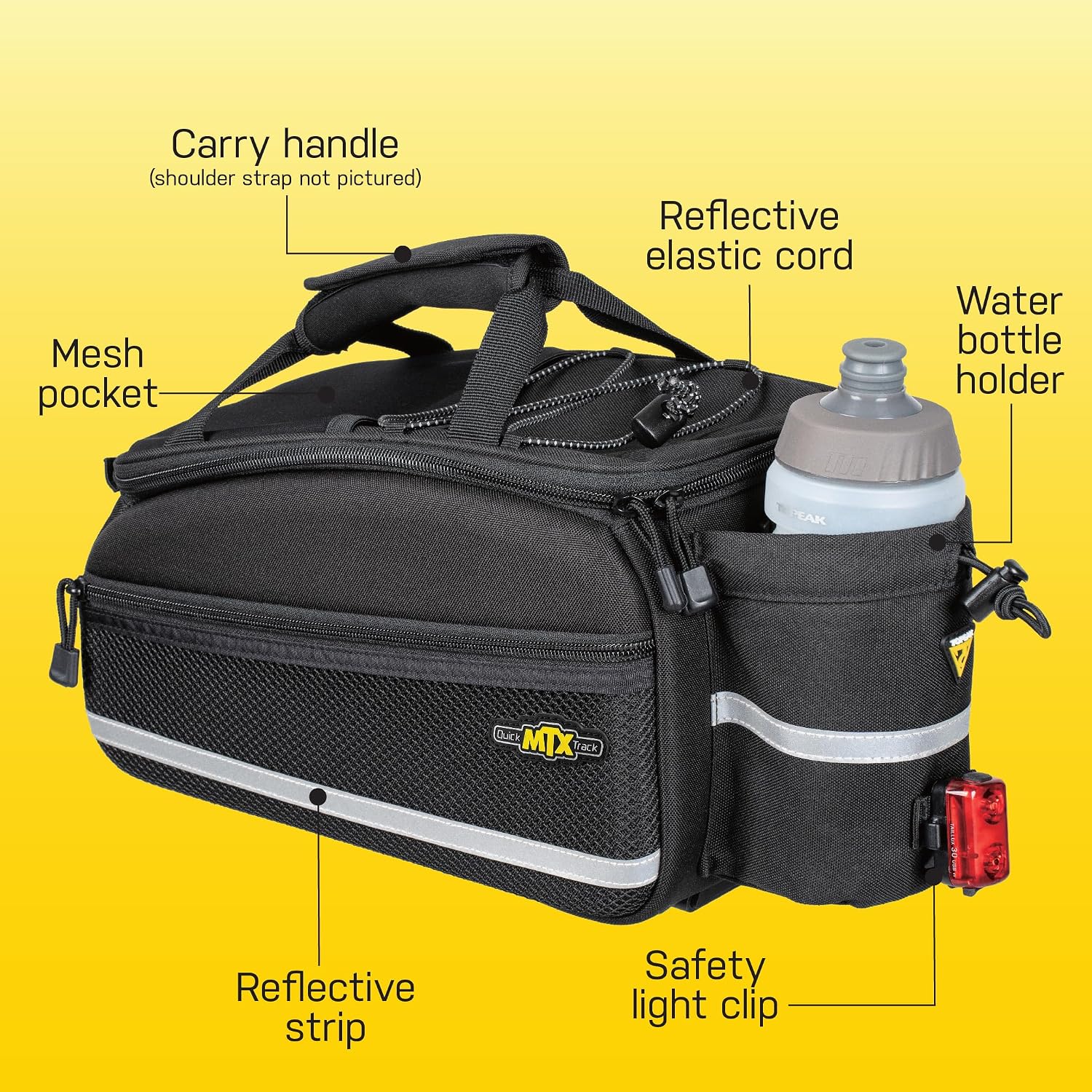 Topeak MTX TrunkBag - Rear Bicycle Bag - Spacious Storage and Easy Mounting