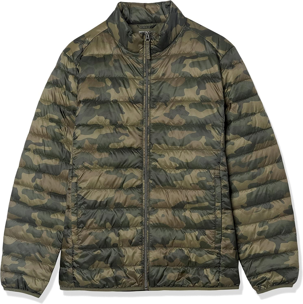 Amazon Essentials Men's Packable Lightweight Water-Resistant Puffer Jacket (Available in Big & Tall)