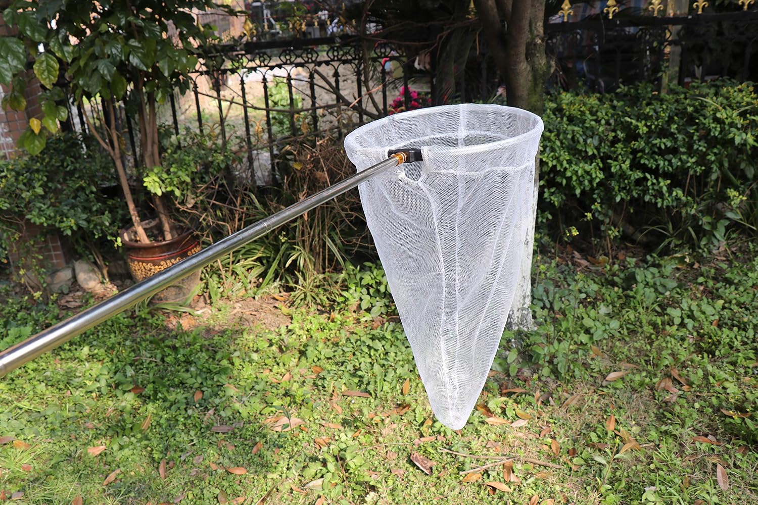 RESTCLOUD Insect and Butterfly Net with 12" Ring, 24" Net Depth, Handle Extends to 59 Inches