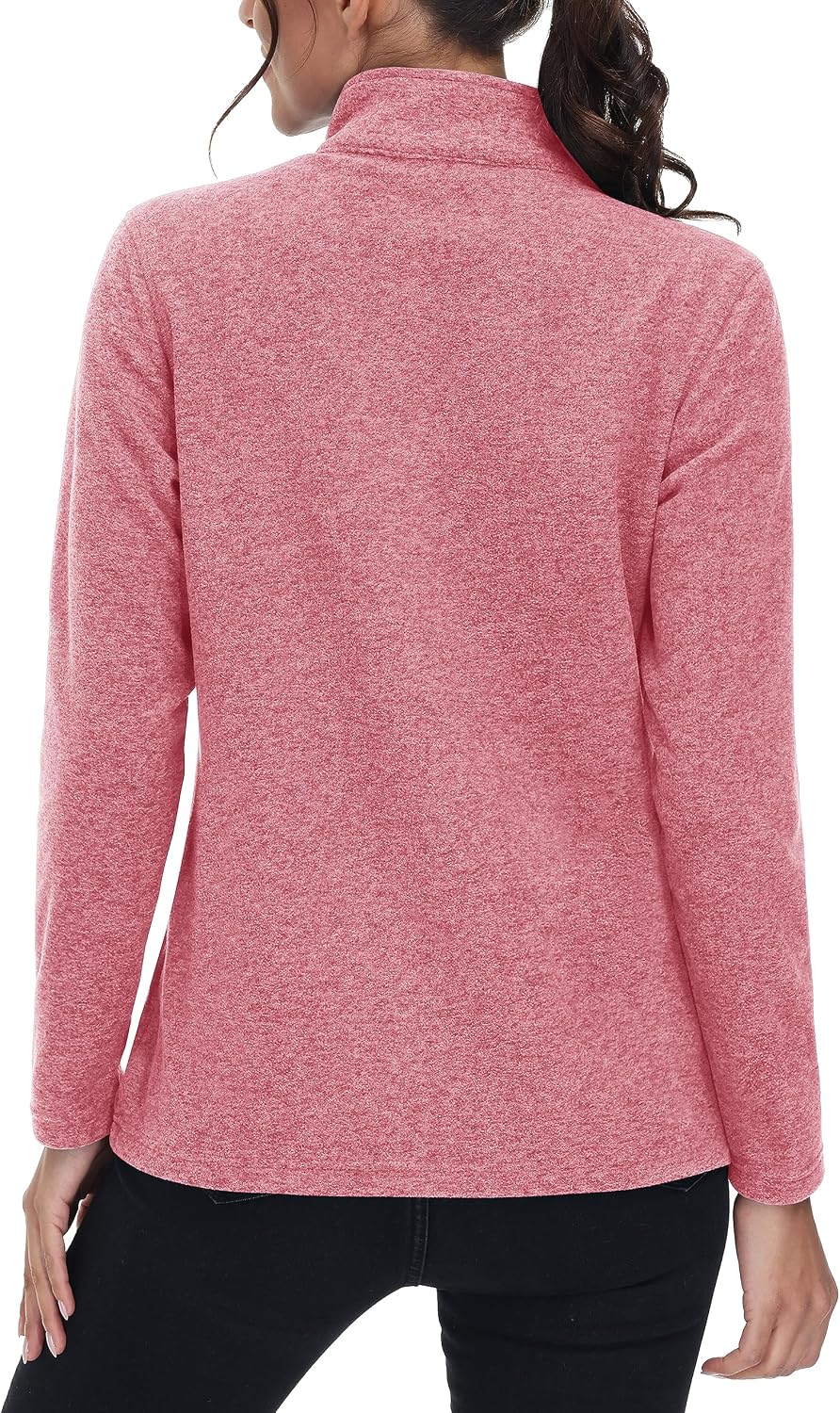 MAGCOMSEN Womens Fleece Zip Up Jacket with Pockets Lightweight Soft Coat
