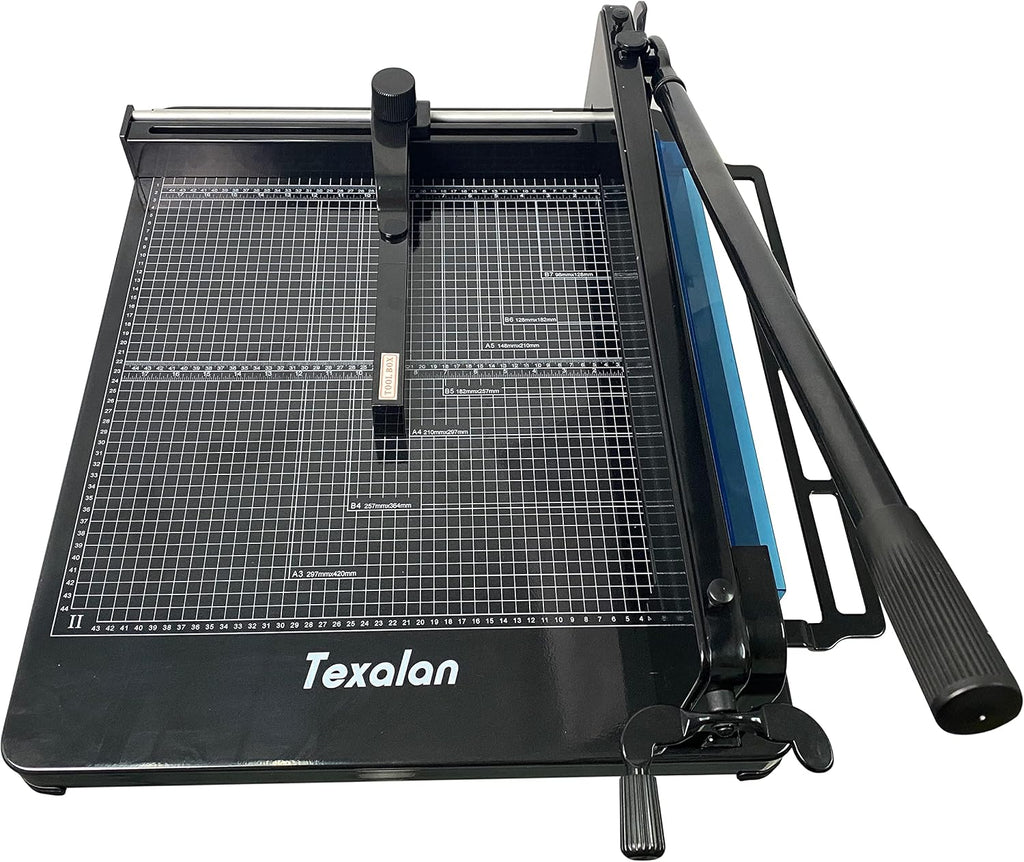 TEXALAN(R) Heavy Duty Guillotine Paper Cutter Black 400 Sheets Stack Paper Trimmer (A3-17'' Paper Cutter)