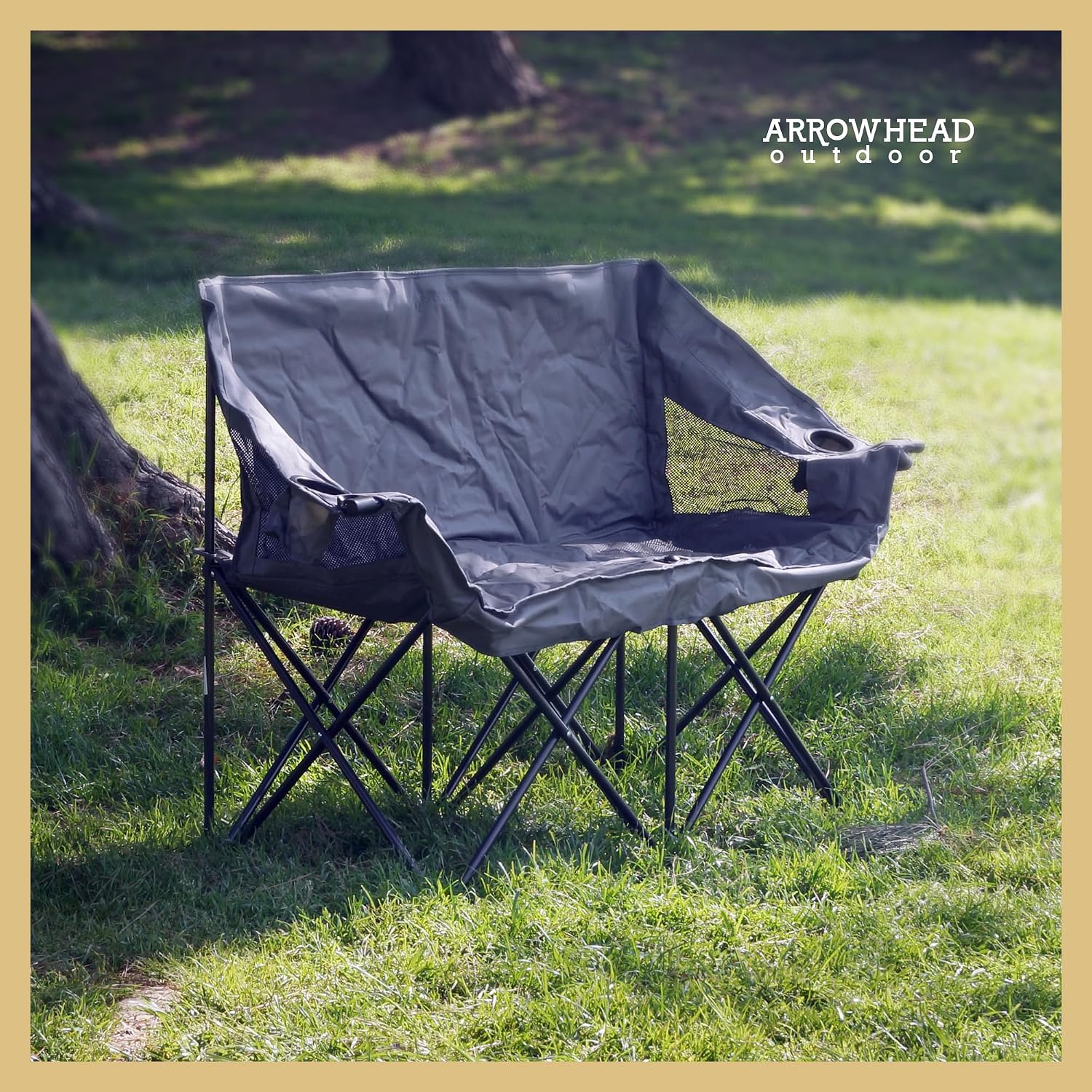 ARROWHEAD OUTDOOR Portable Folding Double Duo Camping Chair Loveseat