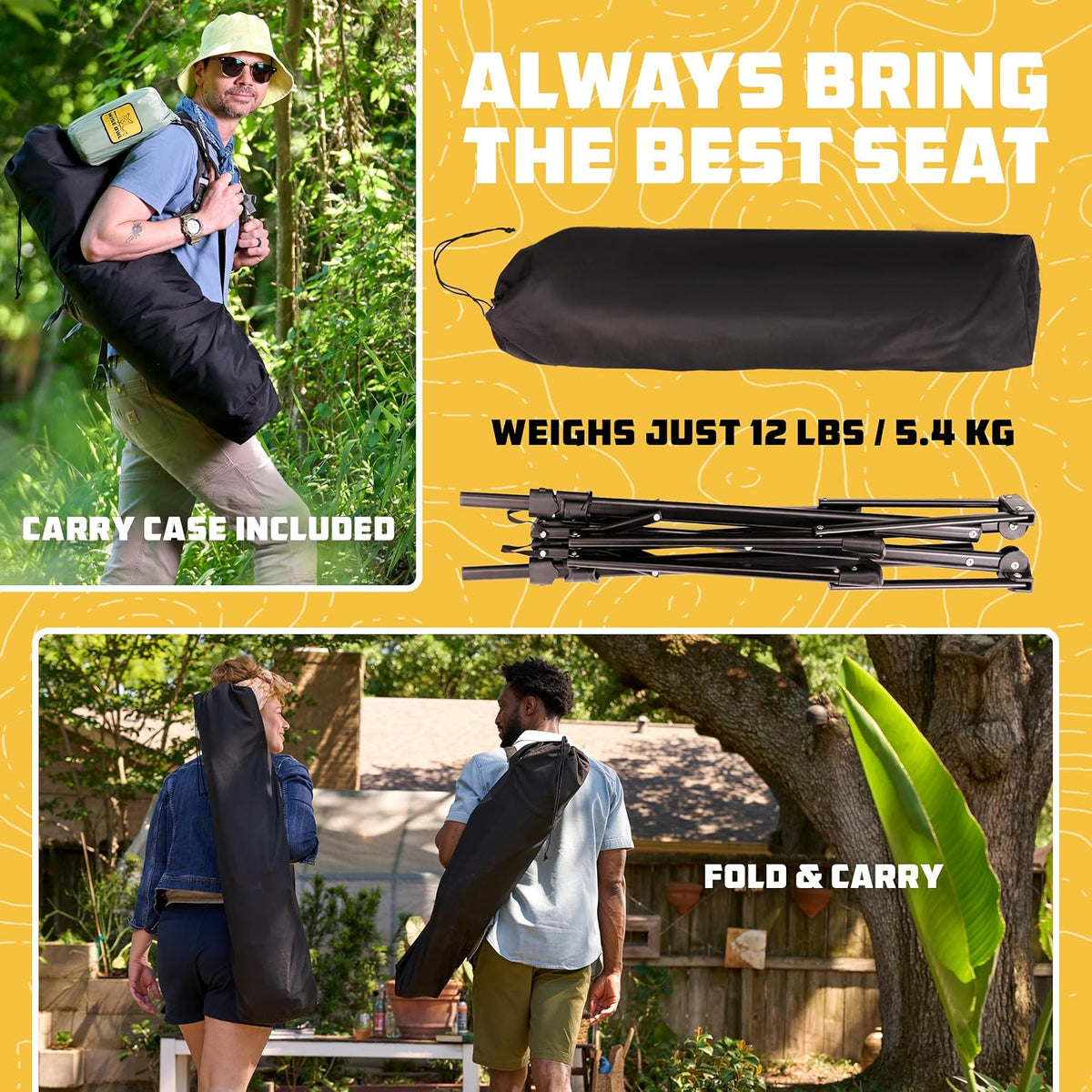 Wise Owl Outfitters Hammock Chair for Adults – Comfortable Portable Folding Rocking Camping Chair with Carry Bag – Great for Lawn, Campsite & Outdoors