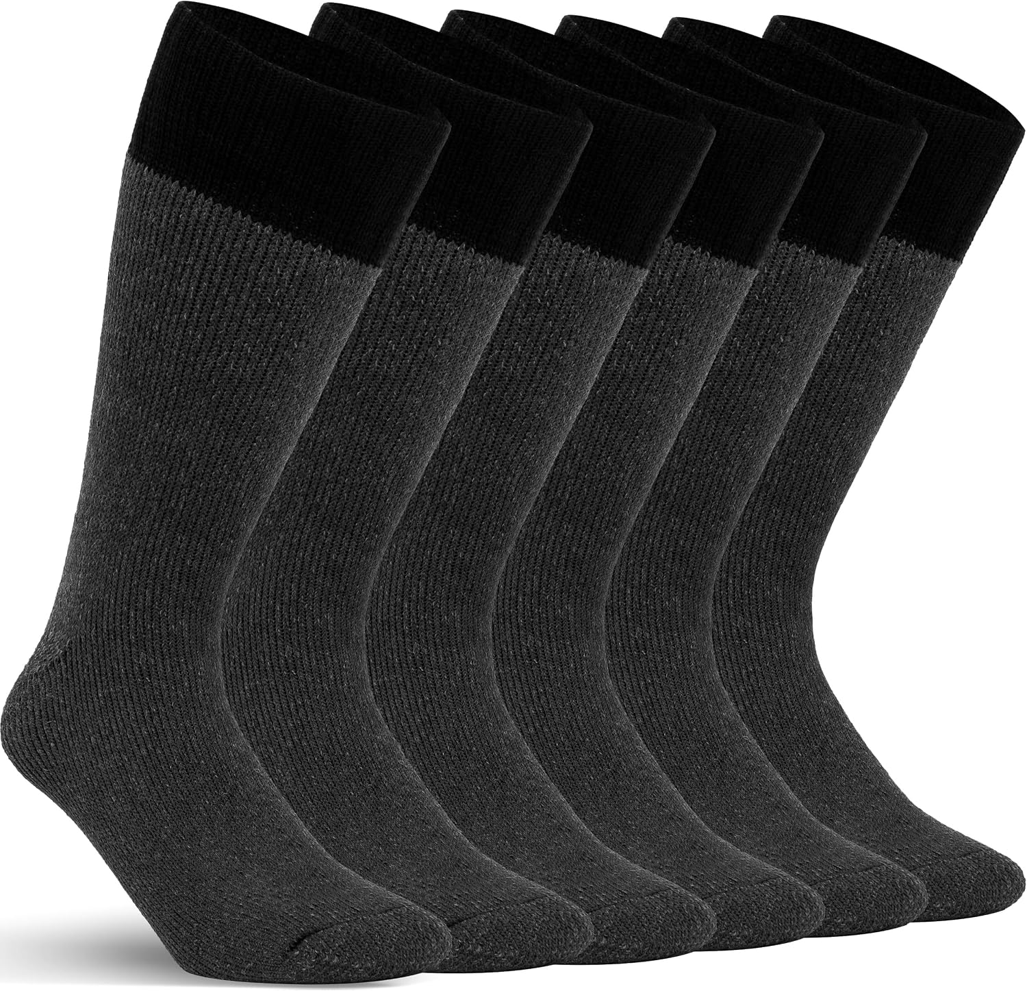 Alvada Mens Merino Wool Crew Socks Thermal and Warm Socks for Winter Work Hiking Running 3 Pairs