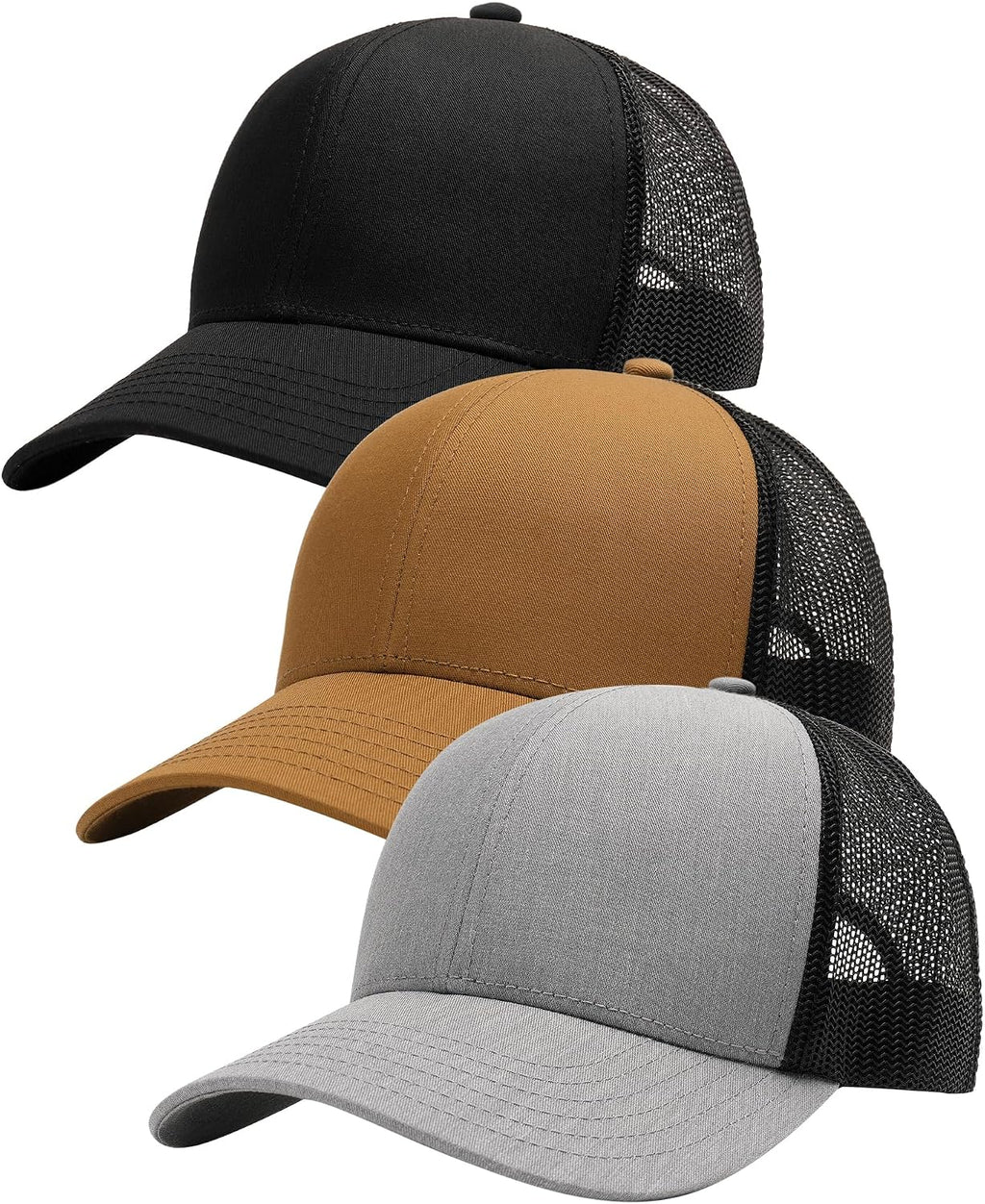 FURTALK Mens Trucker Hat Structured Mesh Baseball Cap Adjustable Classic