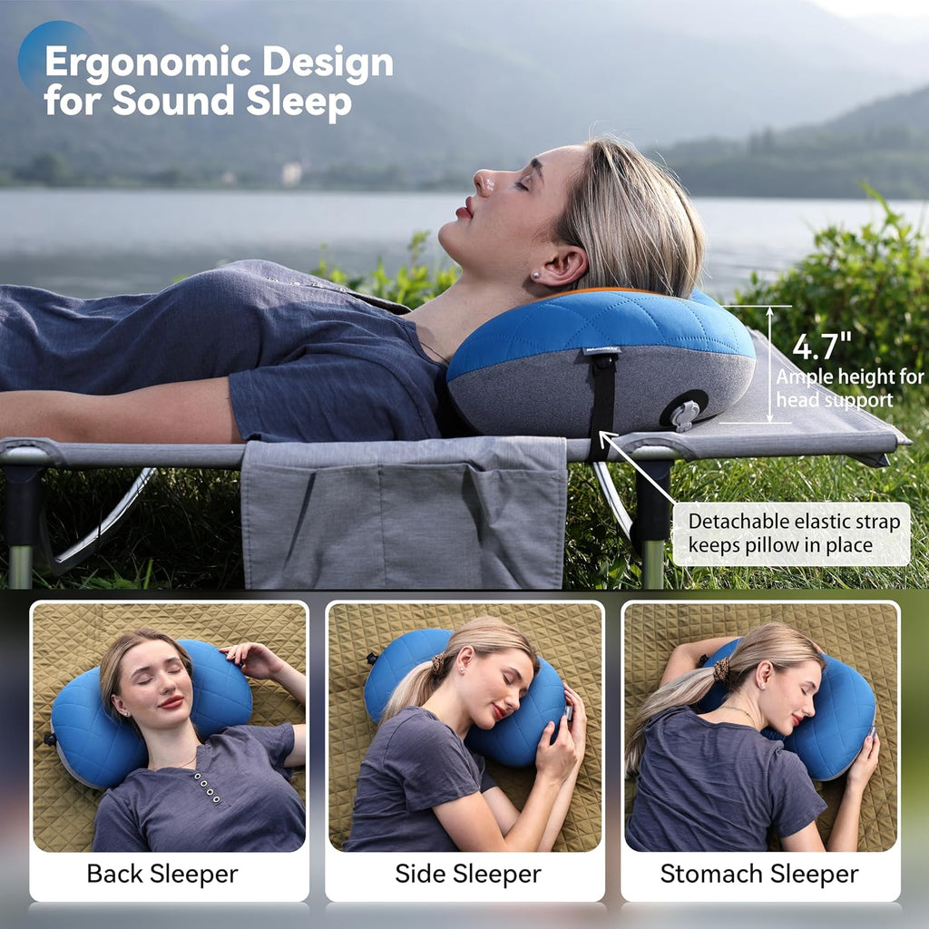 MARCHWAY Ultralight Compact Inflatable Camping Pillow with Washable Cover