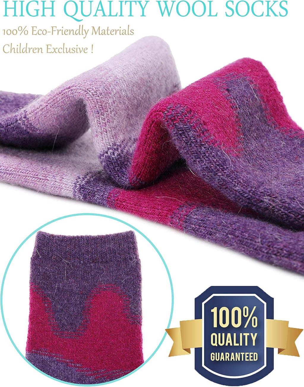 EBMORE Kids Merino Wool Hiking Thermal Winter Socks