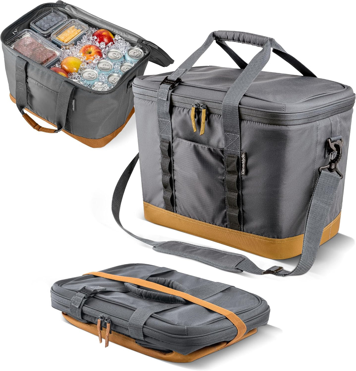 Collapsible Pacifica Cooler - 50 Can - Cool Gray/Cognac
