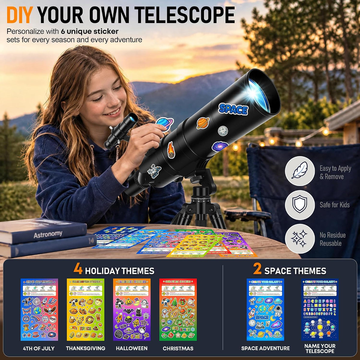 Telescope for Adults & Kids High Powered 90mm Aperture 600mm