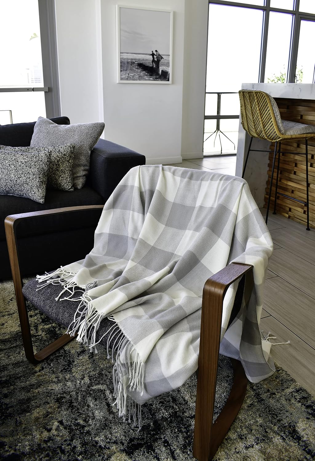 Blankets - Buffalo Plaid Throw Blanket - Decorative Classic Blanket - Comfortable & Ultra-Soft - Lightweight & Indoor Outdoor Blanket, Living Room, Couch, Travelling Good for All Seasons, Gift for Him