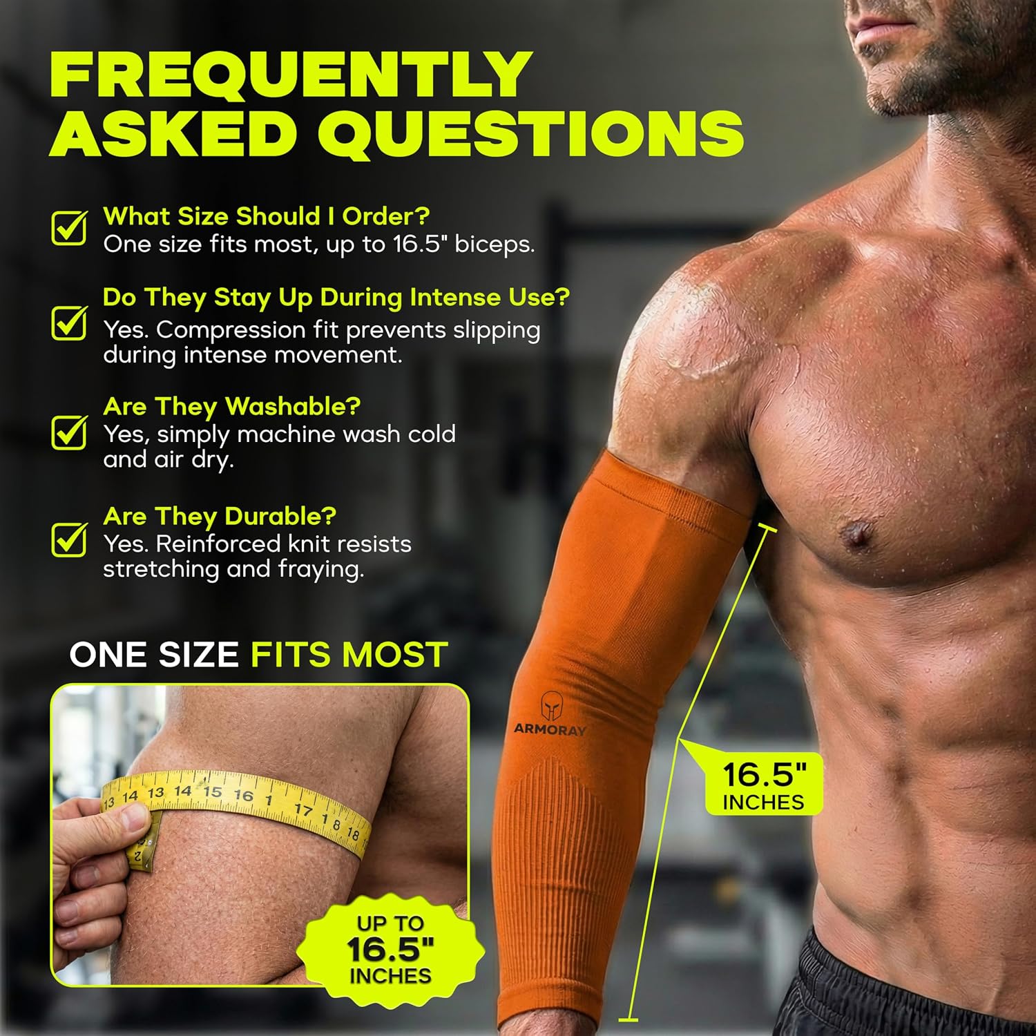 ARMORAY Arm Sleeves for Men and Women - UV Sun Protection Cooling Compression - Tattoo Cover Up Sleeve for Daily Wear & Work