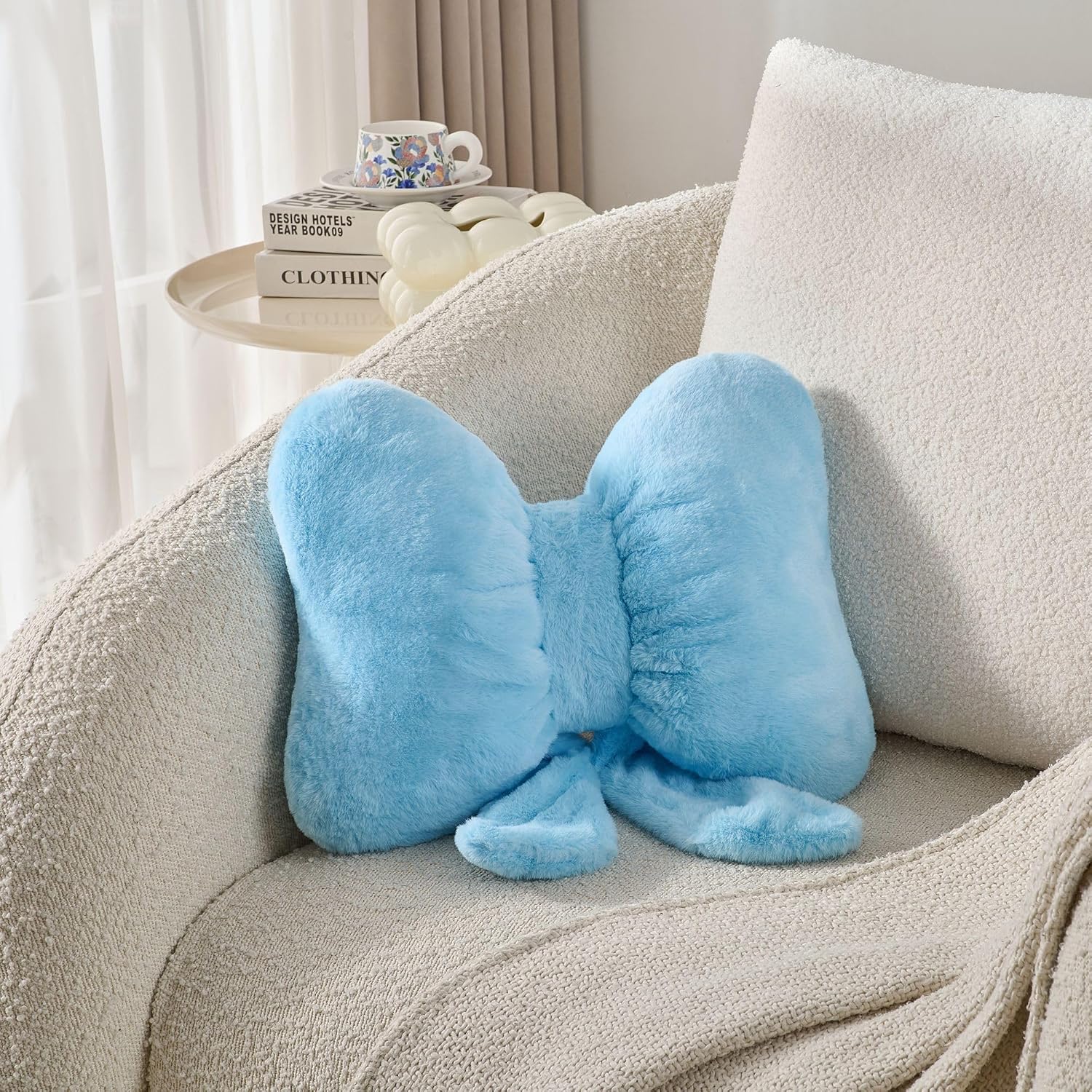 Room Decor Home Decor Bow Throw Pillows Decorative Pillows,Blue 14.5"*12"