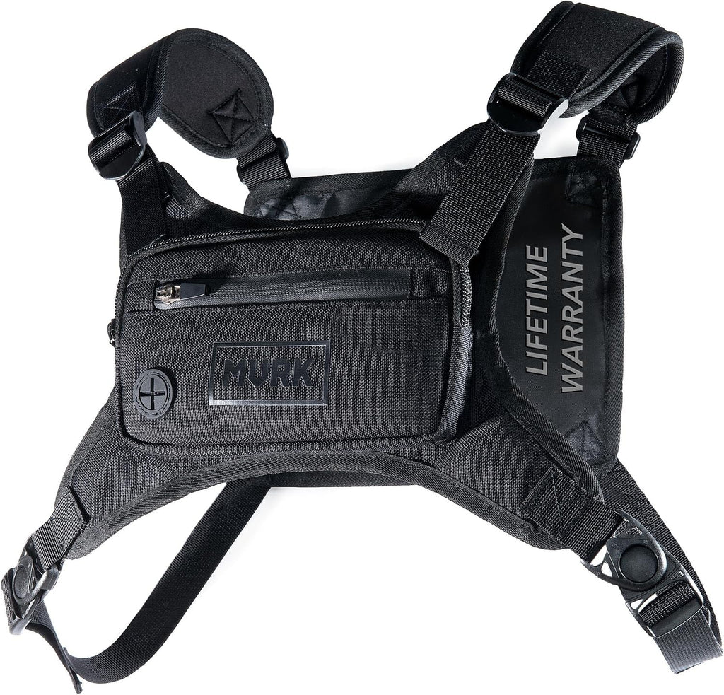 MVRK Water Resistant Running Vest Chest Pack, Phone Holder for Running, Lightweight Training Pack with Reflective Detail