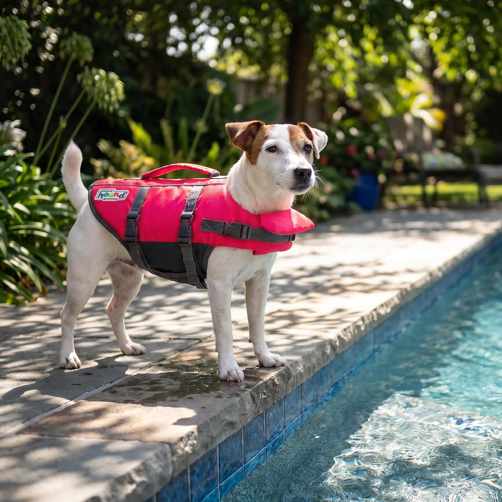 Outward Hound Granby Splash Dog Life Jacket, Life Vest, Pink, Small