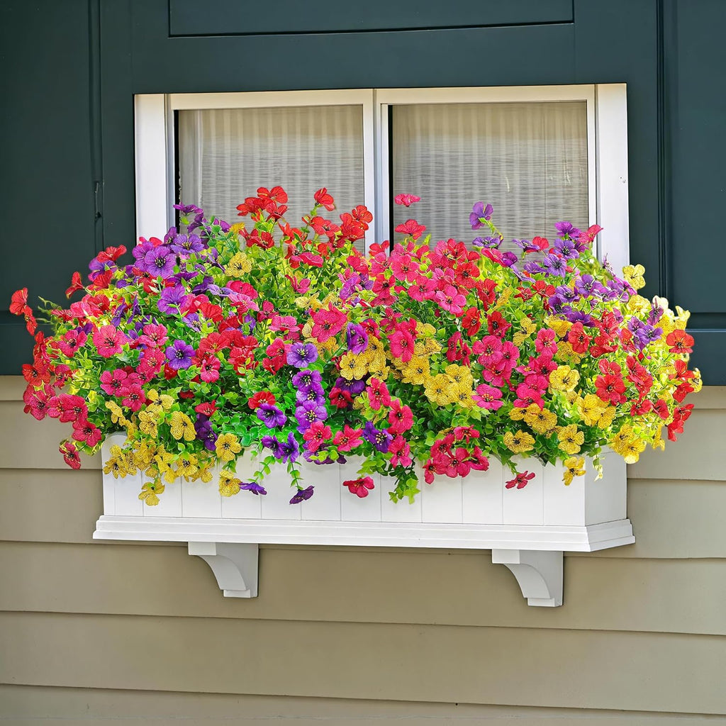 Artificial Flowers for Outdoors Fake Flowers Faux Plant Spring Summer Decor