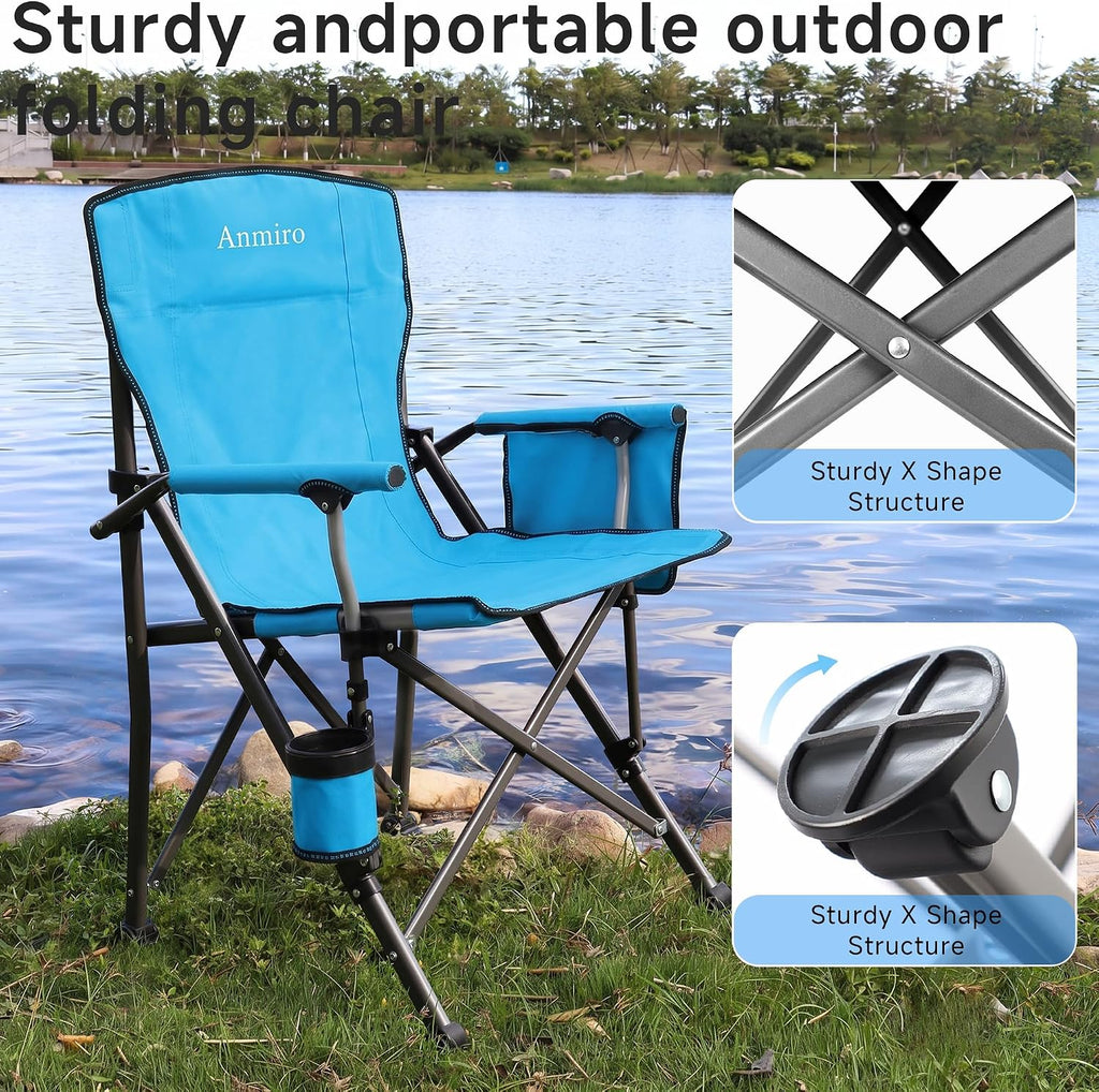 Heavy Duty Folding Camping Chair for Camp, Picnic, Lawn, Fishing