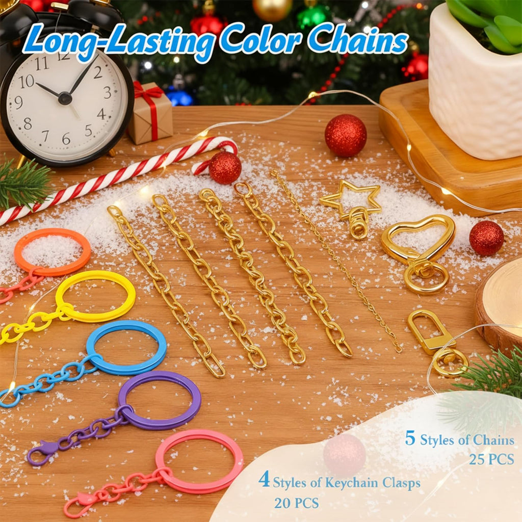 ValorTiger DIYJewelry Making Set 364 Pieces – Includes 156 Charms, 150 Jump Rings, 25 Extender Chains, 20 Keychains, 10 Crimp Tubes, 3-Inch Beading Wire, Support Ring & Jewelry Pliers(for Parents)