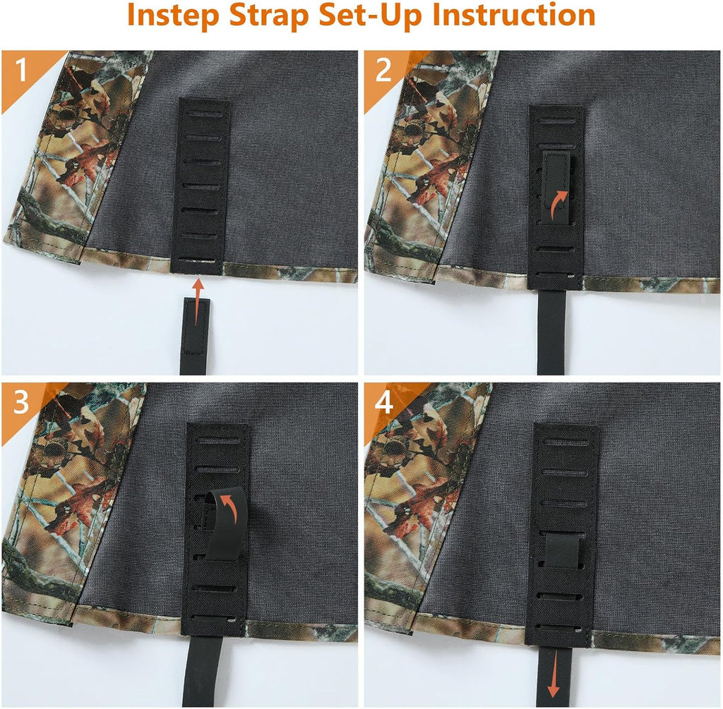 BASSDASH Waterproof Hunting Leg Gaiters, Camo Lightweight Boot Gaiters