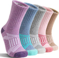 EBMORE 5 Pairs Womens Merino Wool Hiking Socks Thermal Warm Winter Boot Crew Cushion Work Gift Socks