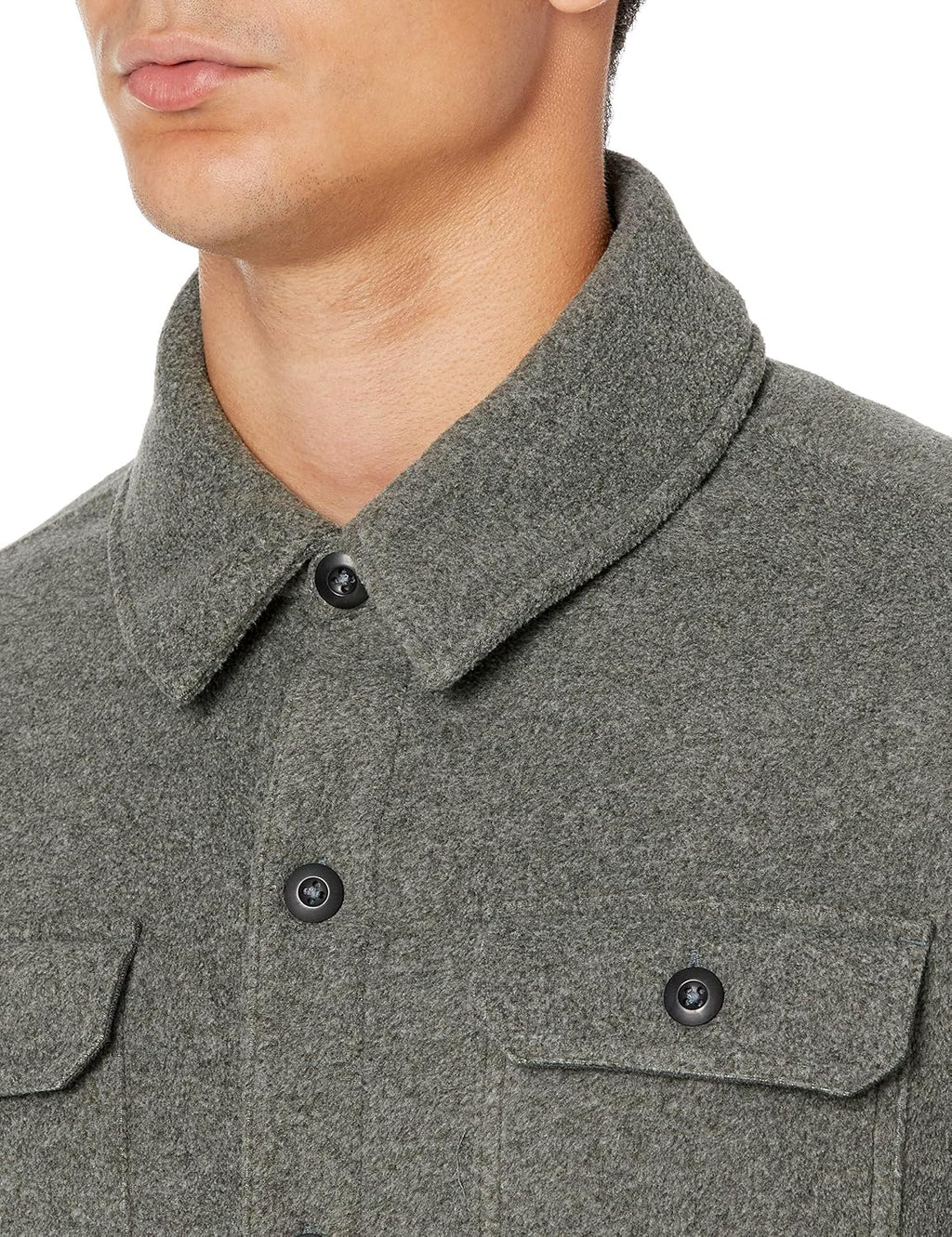 Amazon Essentials Men's Long-Sleeve Polar Fleece Shirt Jacket for Winter, Jackets