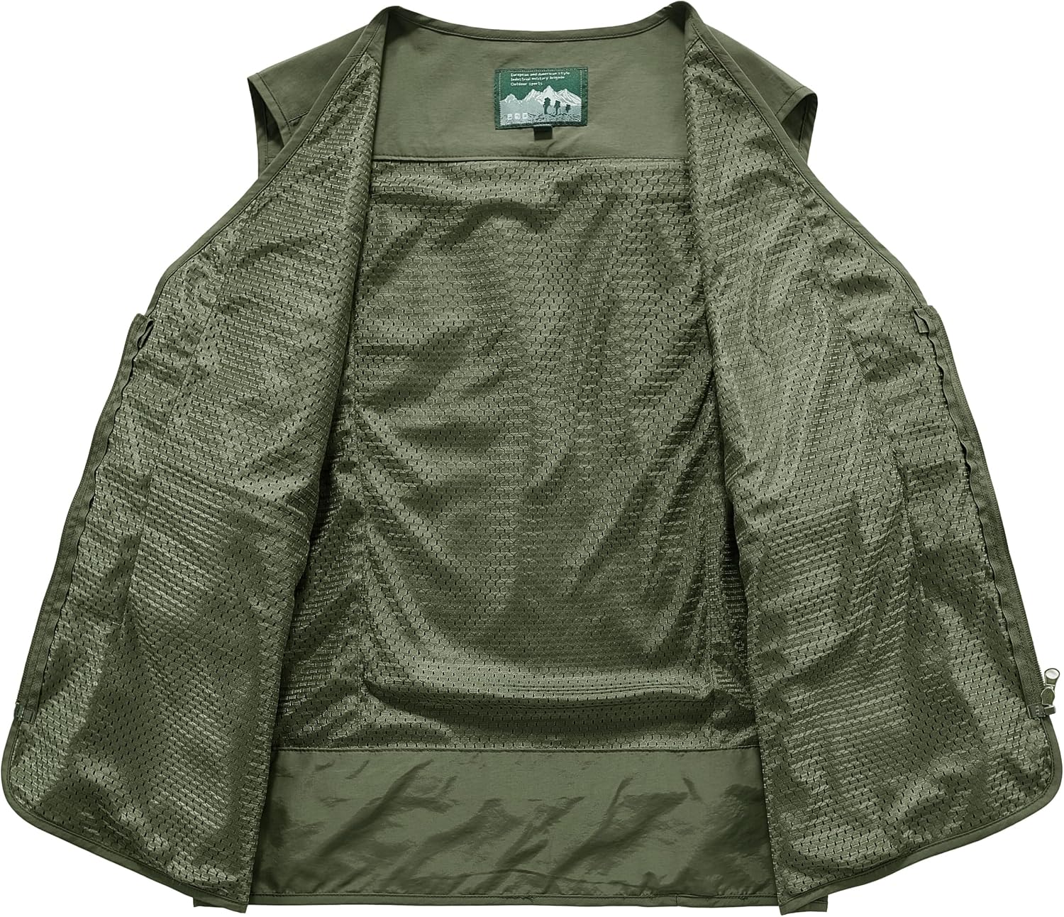 Men's Utility Fishing Cargo Vest Outdoor Lightweight Safari Travel Photo Vest Hiking Waistcoat With Multi Pockets