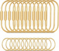 Tiezzi 12 Pack Gold Locking Carabiner Clips, Brass Key Rings for Bag Charms