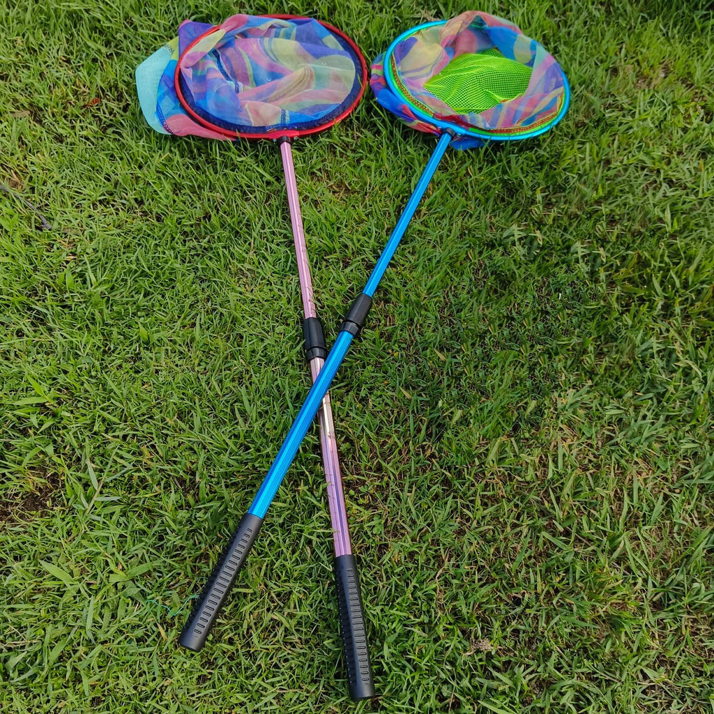 Fishing Net 2 Pack Retractable Lightweight Landing Net with Aluminum Rod Handle Fishing Nets for Youth Catch and Release Butterfly Nets