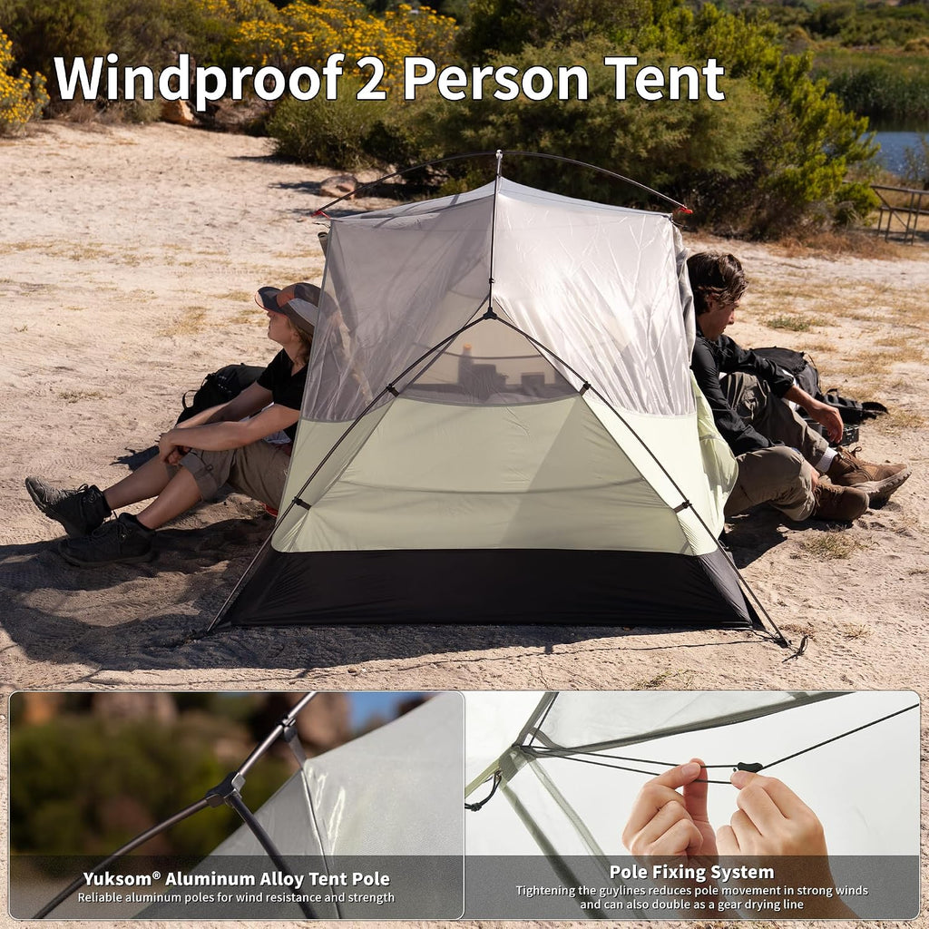 Naturehike Mongar Upgraded 1/2/3 Person Backpacking Tent,Waterproof Lightweight Camping Tent with Footprint