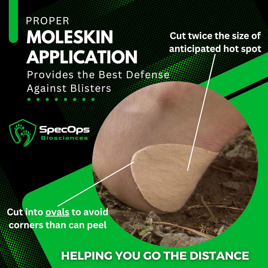 SpecOps Biosciences Thin Athletic Moleskin Blister Prevention, 2-Roll Pack