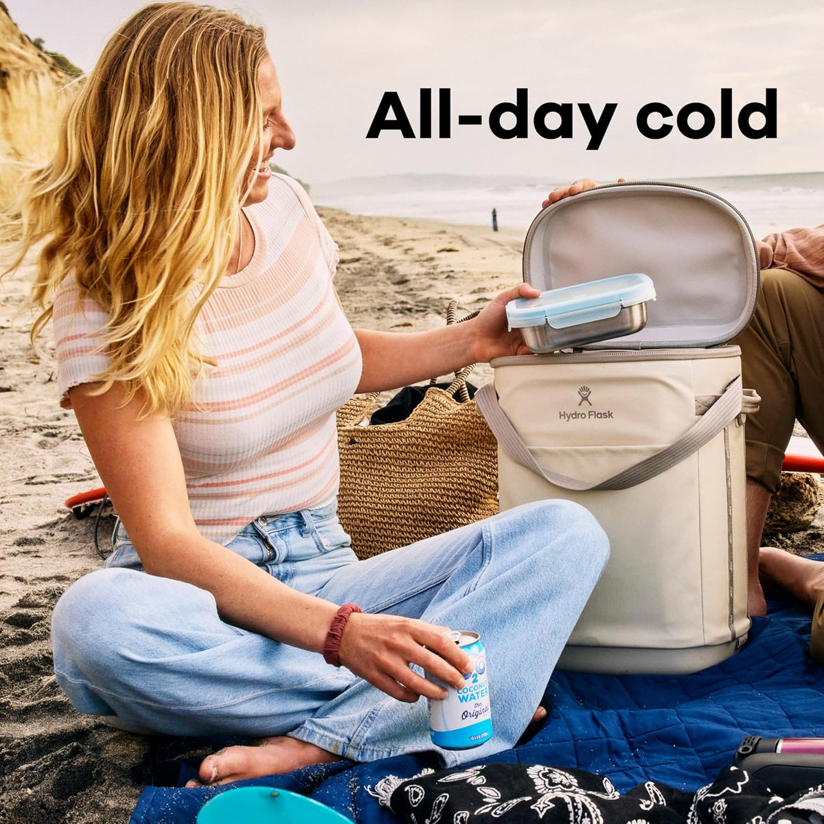 Hydro Flask Carryout Cooler Backpack - Insulated Portable Soft Cooler - 22 L Capacity in Oat