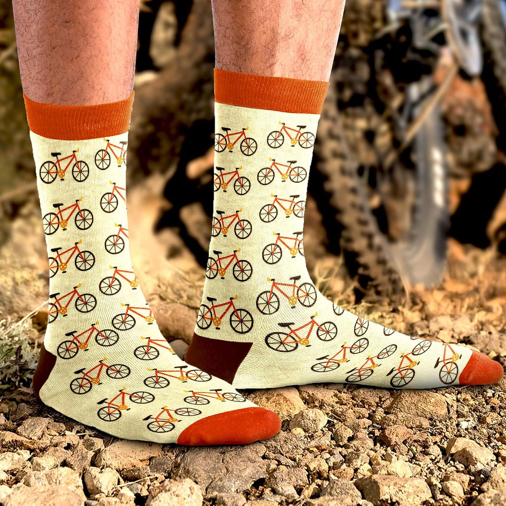 Mountain Bike Accessories - Gifts for Cyclists, Best Cycling Socks for Men, Funny Biker Gifts for Men Who Love Riding