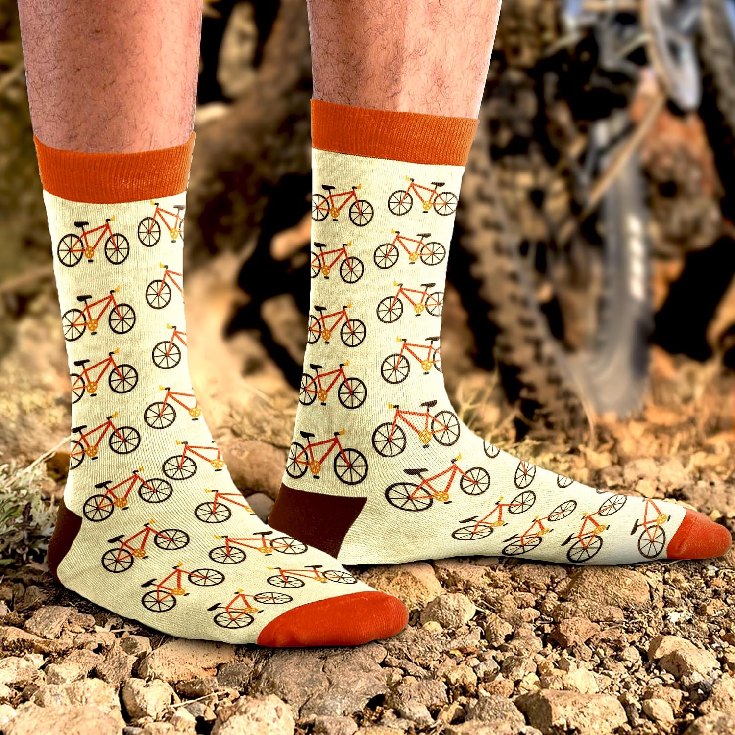 Mountain Bike Accessories - Gifts for Cyclists, Best Cycling Socks for Men, Funny Biker Gifts for Men Who Love Riding