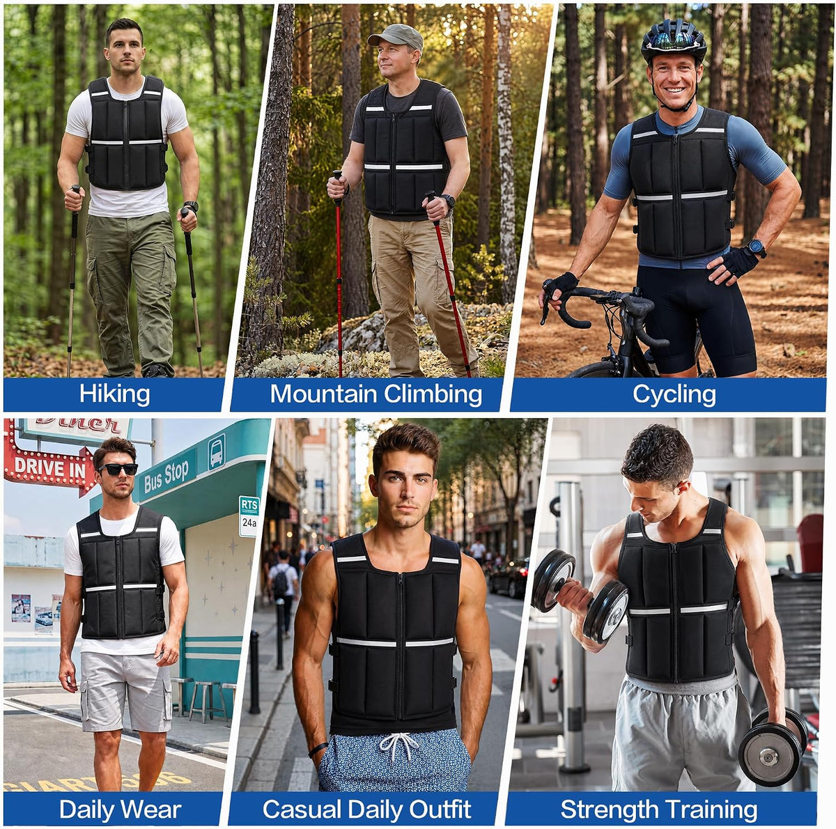 Adjustable 2‑35 lbs Soft Weighted Vest