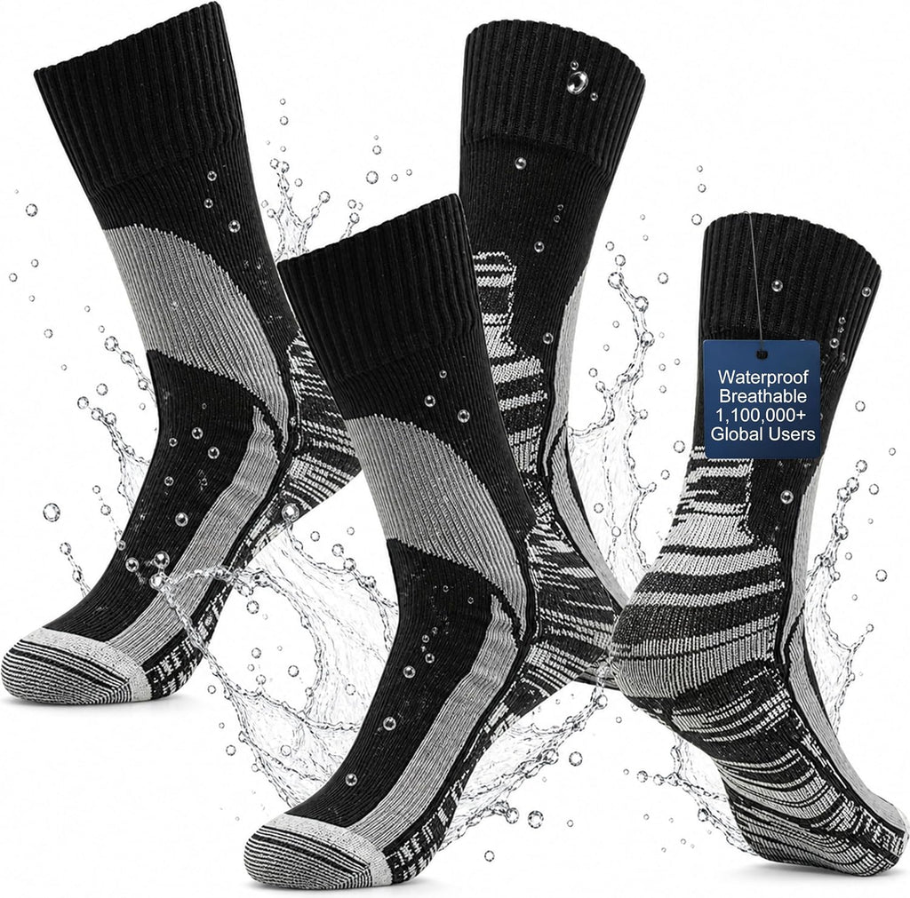 RANDY SUN Waterproof Breathable Socks, [SGS Certified] Unisex Skiing Trekking Hiking Wading Trail Socks