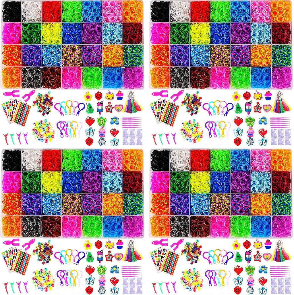 YITOHOP 12080+ Loom Bands Set, Rubber Bands for Bracelet Making Kit, DIY Arts & Crafts Idea, Friendship Bracelet Birthday Gift Kits for Kids Girls Boys Creative Art Crafts